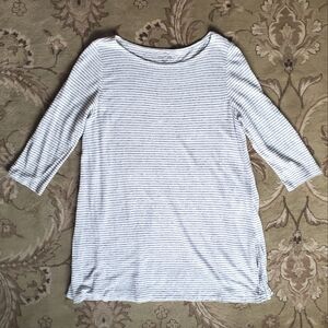 Eileen Fisher Organic Linen 3/4 Sleeve Top - M